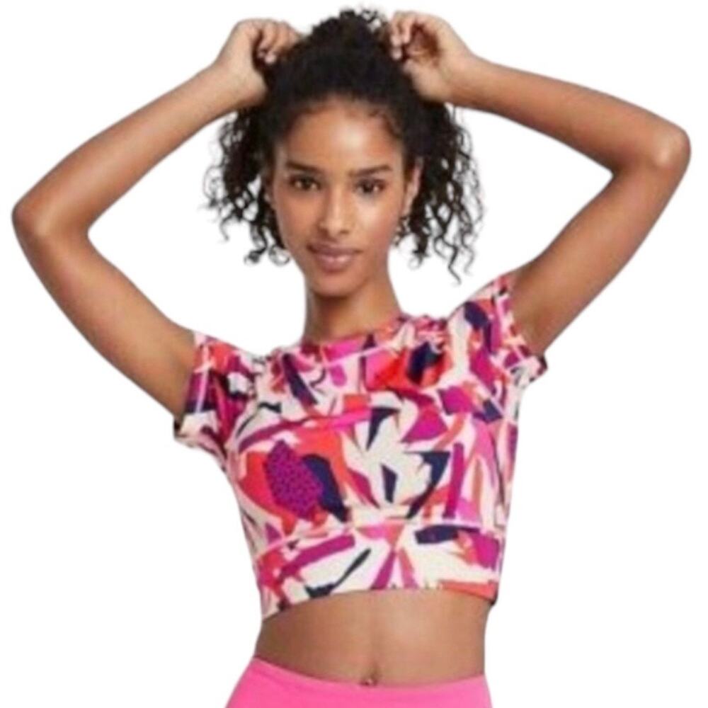 J. Dow Fitness Pink Purple Orange Colorful Top XL
